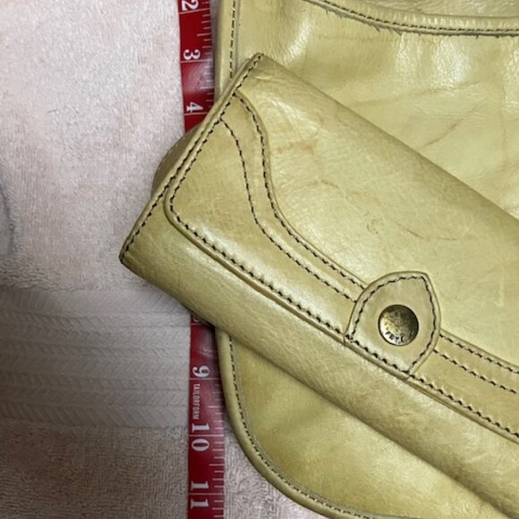 Nice Gently Used Frye Banana colored Handbag and matching wallet - Picture 2 of 15